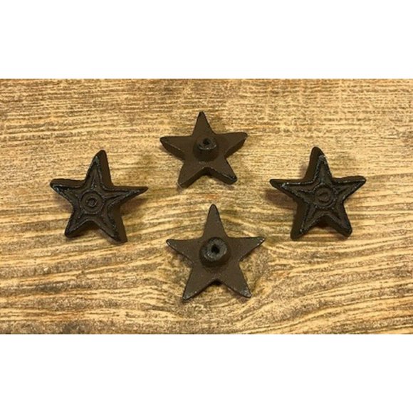 TWO Cast Iron Rustic Star Drawer Pulls 10310 - Picture 7 of 12